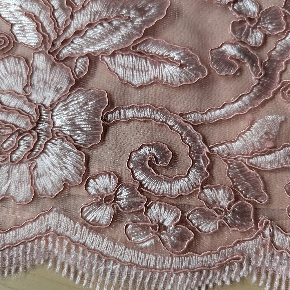 Unbranded Pink Embroidered Lace Cocktail Dress - Picture 6 of 10